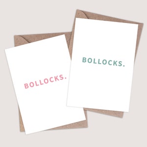Carta Bollocks. Parolaccia. Carta divorziata. Divertente carta di rottura. Divertente carta di rottura. Carta di lavoro persa. Divertente guarire presto carta. Sfortuna