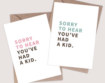 SOLDES New Baby Boy Girl Greetings Card Funny Comedy Humour Novelty Witty joke SOLDES New Baby Boy Girl Greetings Card Funny Comedy Humour Novelty Witty joke