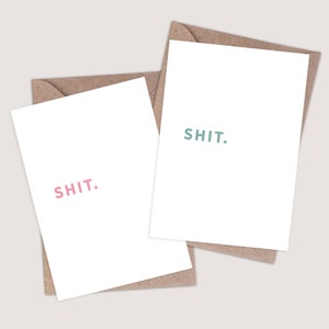 Shit - Vloekkaart. Grappige, onbeleefde en aanstootgevende kaarten. Nieuwigheid Joke Cards Komedie Humoristisch
