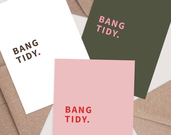 Bang Tidy Card. Rude Anniversary Card. Funny Birthday Card For Him For Her. Girlfriend Wife Boyfriend Husband Dirty Rude Cards. Sexy Banter