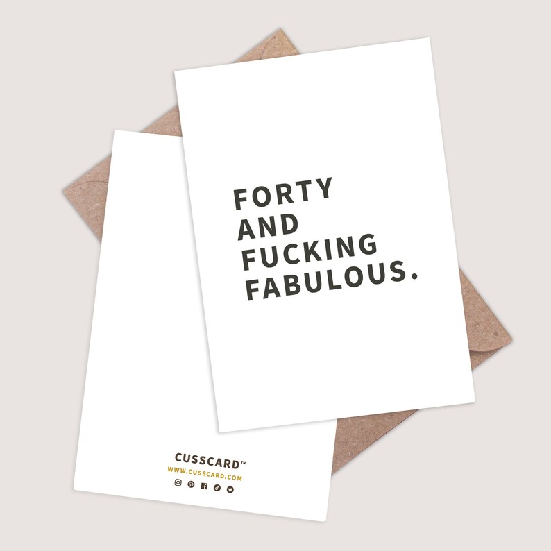 Forty and Fucking Fabulous card. Funny 40th Birthday Card. 40th card funny. Rude 40th Birthday card. 40 and fabulous. 40th for her