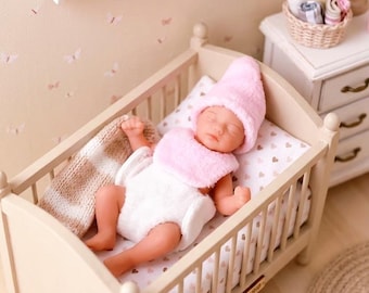 Muñeca bebé de silicona completa (3 pulgadas)