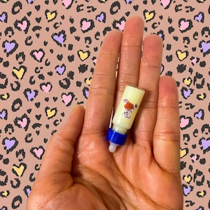 Bear Heart Miniature Micro Baby Doll Glass Bottle