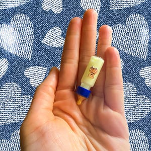 Little Bear Miniature Micro Baby Doll Glass Bottle