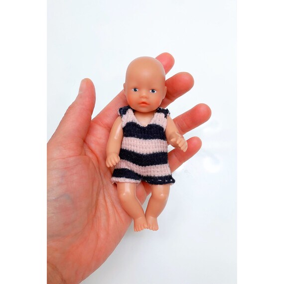 Adorable Stripe Baby Doll Onesie for Baby Born Miniworld Etsy