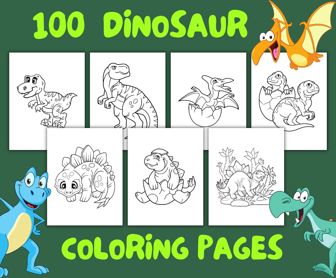 Dinosaur Coloring Pages, 100 Printable Dinosaur Coloring Pages for Kids ...