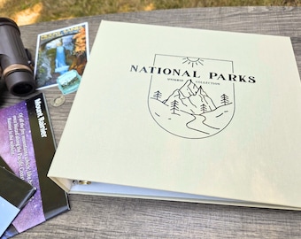 National Park Map Unigrid Album – Stylish National Park Map Storage | Travel Keepsake Scrapbook