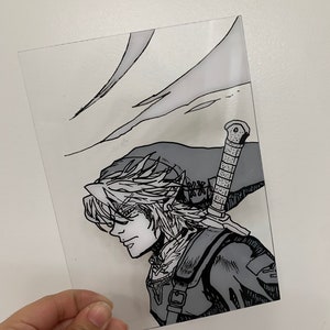 Link Legend of Zelda Twilight Princess Manga Glass Painting