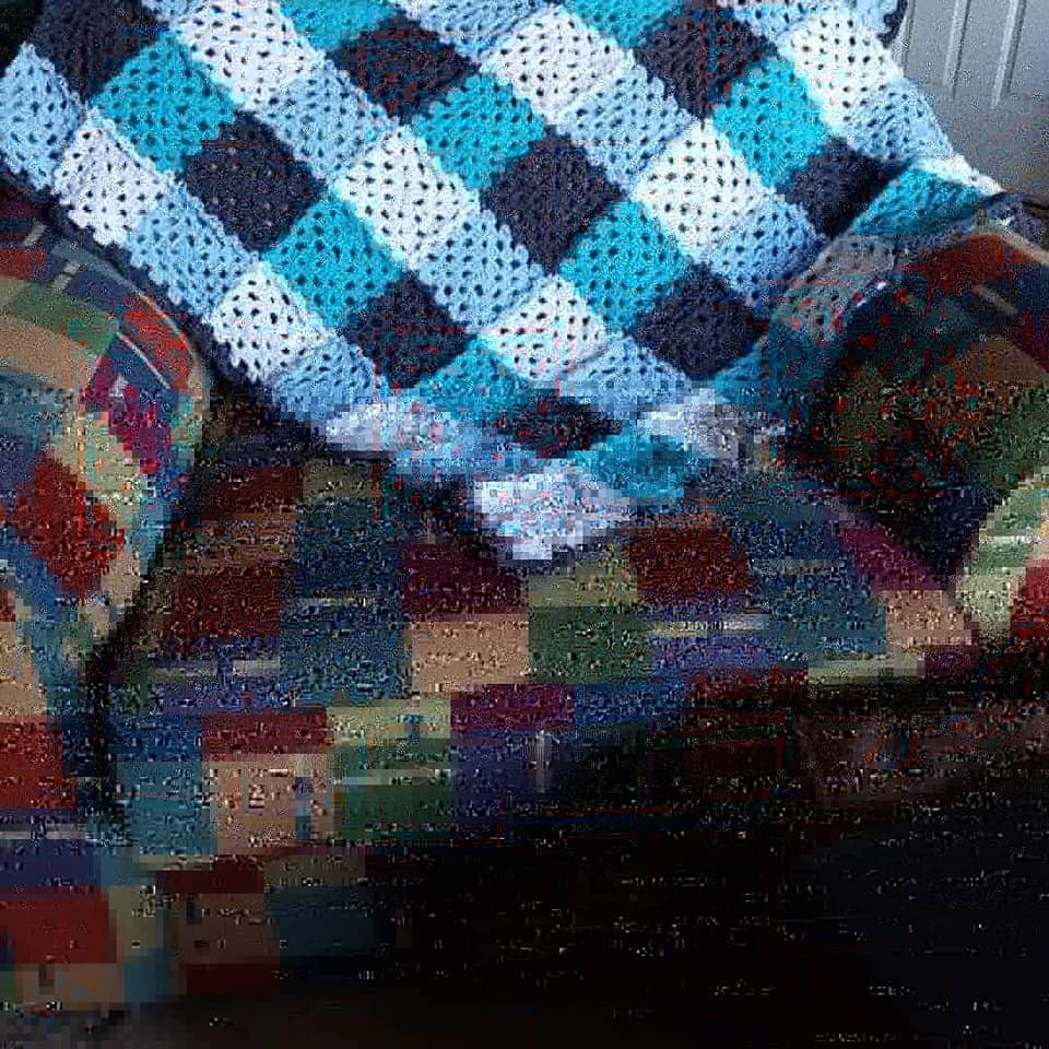 Gingham Blue and White Baby Blanket - Etsy