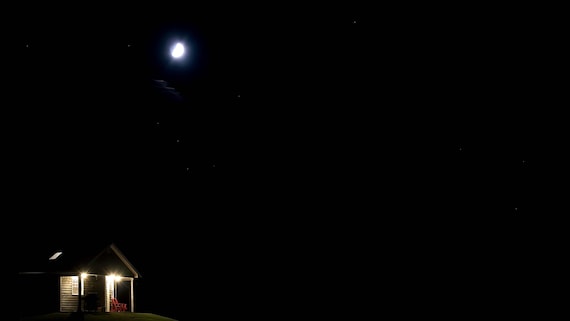 Moonlit Cabin