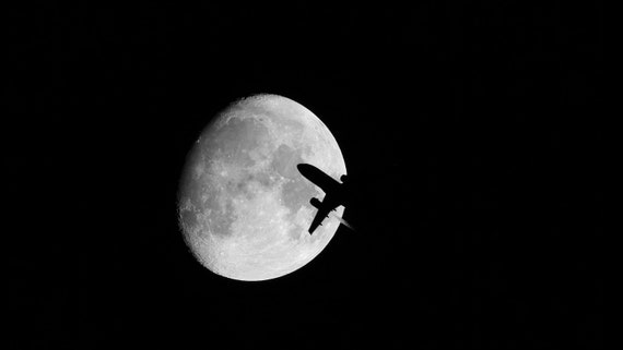 Jet Crosses the Silvery Moon