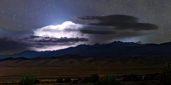 Lightning in a Star-Filled Sky