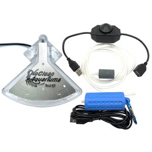 KIT di accessori essenziali per acquario 1: luce LED + pompa di aerazione silenziosa