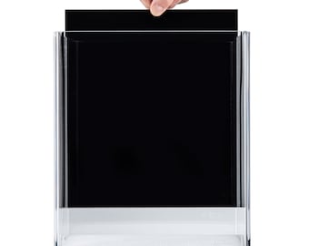 Black Dazzle Sliding Background Wall | For NoClean Aquariums 2.5 Gallon Self-Cleaning Aquarium