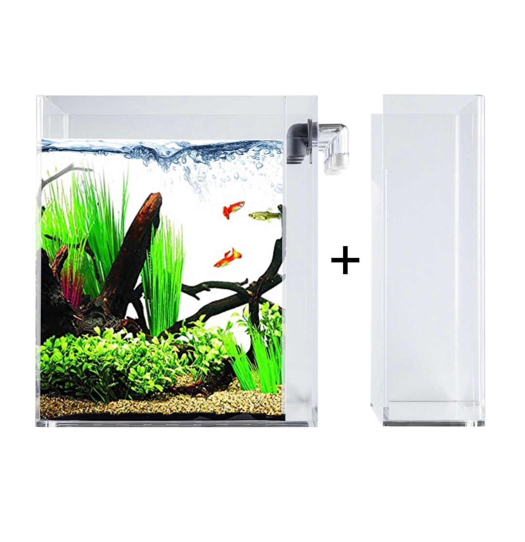 5 GALLON Selfcleaning Cube Aquarium With waterfall Basin Waste Water