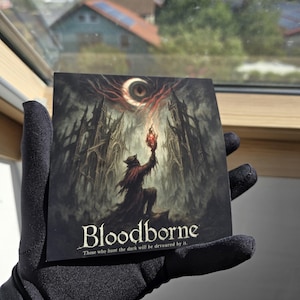 Bloodborne The Old Hunters Inspired CD Sleeve Fanmade Collectible, Dark Souls Elden Ring Gothic Horror Game Art, Yharnam Hunter Gift Cosplay
