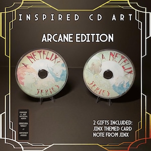 Arcane Jinx & Vi / Ekko e Powder CD Art – Jinx Vi Ekko Fanmade Collectible – Decorazione serie Netflix – Obscura Artifact – League of Legends