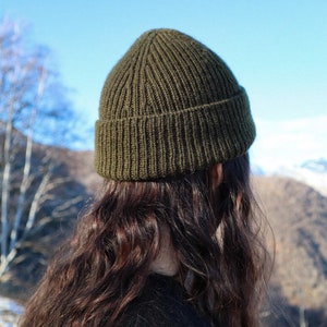 PDF KNITTING PATTERN: ‘Skater Beanie’ || 1x1 rib knit beanie, instant download, fisherman hat, adult and child beanie.