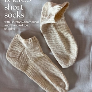 Basics Kurze Socken - Strickanleitung || Strickanleitung für Barfußsocken, Sommersocken für den Alltag, einfache Anleitung für anfängerfreundliche Socken