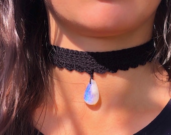 Aeon Choker - crochet pattern || detailed crochet necklace pattern, with pendant option.
