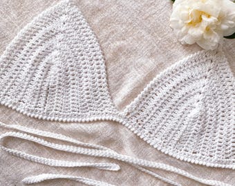 PDF // Top de bikini Air - patrón de crochet, Patrón de top de bikini de crochet, ropa de playa de crochet, proyecto de verano fácil.