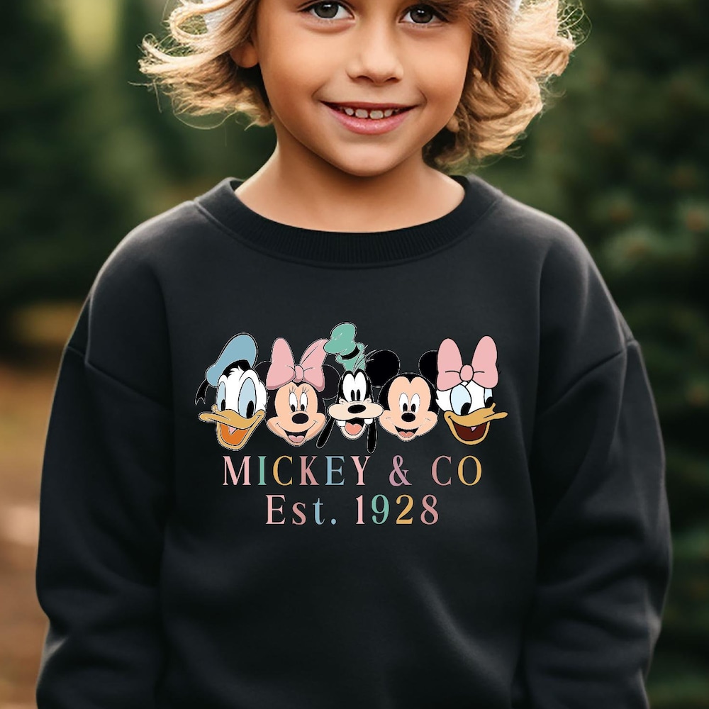 Retro Disney Mickey And Co Sweatshirt,Disney Mickey And Friends Sweater,Disney Friends Sweater,Disney Trip Sweater,Disneyland Trip Sweater, Bespoketshirt