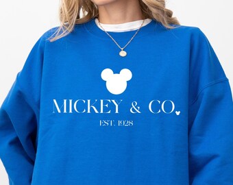Mickey and Co Sweatshirt,Mickey and Co Est 1938 Sweatshirt,Mickey and Friends Sweatshirt,Disney Mickey Sweater,Disney Family Trip Sweater,