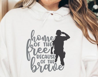 Home Of The Free Because Of The Brave Hoodie, Patriotic Hoodie, Patriotic Dad Hoodie, USA Flag Hoodie, Liberty Hoodie, President Hoodie
