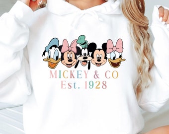 Retro Disney Mickey and Co Hoodie,Disney Mickey and Friends Hoodie,Disney Friends Hoodie,Disneyland Trip Hoodie,Disney Family Trip Hoodie,