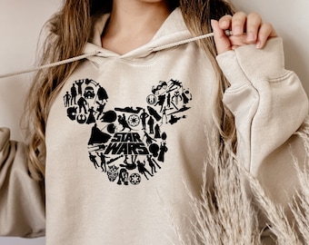 Star Wars Disney World Hoodie, Mickey And Friends Hoodie, Disney Vacation Hoodie, Vintage Disneyworld Hoodie, Retro Walt Disney Hoodie