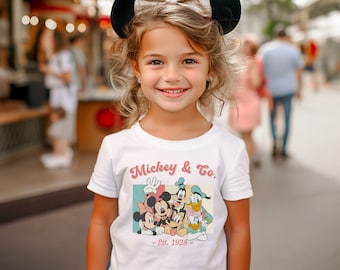 Retro Mickey & Co 1928 Shirt, Vintage Disney Shirt, Family Mickey And Friends Shirt, Disney Family Shirt, Mickey And Co, Disneyworld Shirts