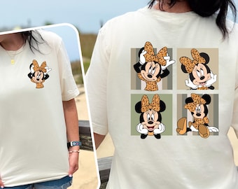 Leopard Minnie Mouse Women Shirt,Cute Disney Safari Shirt,Minnie Animal Kingdom Shirt,Disney Girls Trip Shirt,Magic Kingdom Shirt,