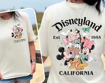 Custom Disneyland California Shirt,Disneyland Est 1955,Custom Disneyworld Shirt,Mickey and Friends Shirt,Disney Gift ,Disneyland Trip Shirt,