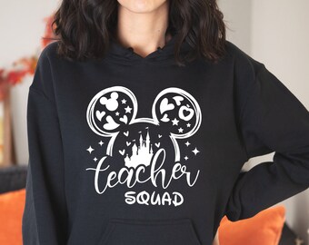 Mouse Teacher Squad Hoodie,Teacher Trip Hoodie,Back To Schol Hoodie,Mouse Ears Hoodie,Disney Teacher Hoodie,Disney Teacher Vacation Hoodie,