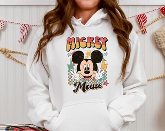 Retro Mickey Mouse Hoodie, Disney Family Hoodie, Disneyland Hoodie, Magic Kingdom Hoodie, Family Mickey Mouse Hoodie, Disneyworld Hoodie