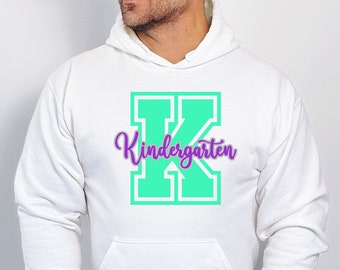 Sudadera con capucha de maestro de jardín de infantes, regalo de maestro de jardín de infantes, regalos del primer día de clases, regalo para el maestro, vida del maestro, mejor apreciación del maestro