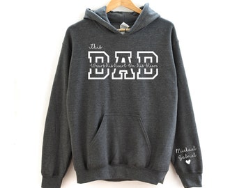 Custom Dad Hoodies, Personalized Dad Hoodie, Dad Hoodie With Kids Names, Gift for Dad, Father Hoodie, Fathers Day Gift, Dad Gifts, New Dad