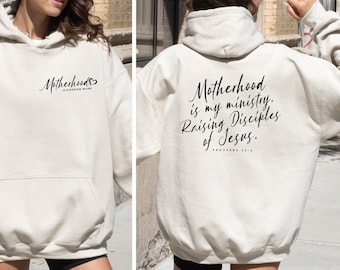Motherhood Is Kingdom Work Hoodie, Bible Verse Hoodie, Religious Mom Hoodie, Happy Mother's Day, Motherhood Hoodie, Mother's Day Gift