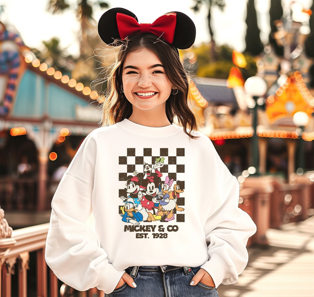 Vintage Mickey & Co 1928 Sweatshirt, Disneyland Mickey Sweater, Vintage ...