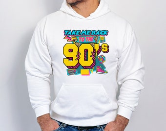 Take Me Back To The 90's Hoodie, Retro Old Funny Day Tee, Missing Old Happy Days, 90s Vintage Tee, Old But Gold Days ,I wish I Could Go Back