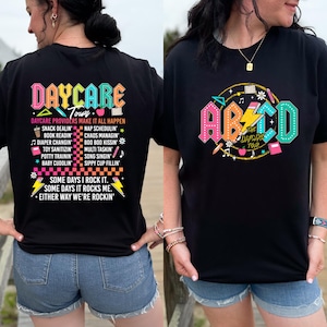 ABCD Daycare Tour Shirt,Retro Daycare Shirt,Daycare Worker Gift Shirt,Cute Daycare Staff Crew,Childcare Provider Shirt,Toddler Teacher Gift,
