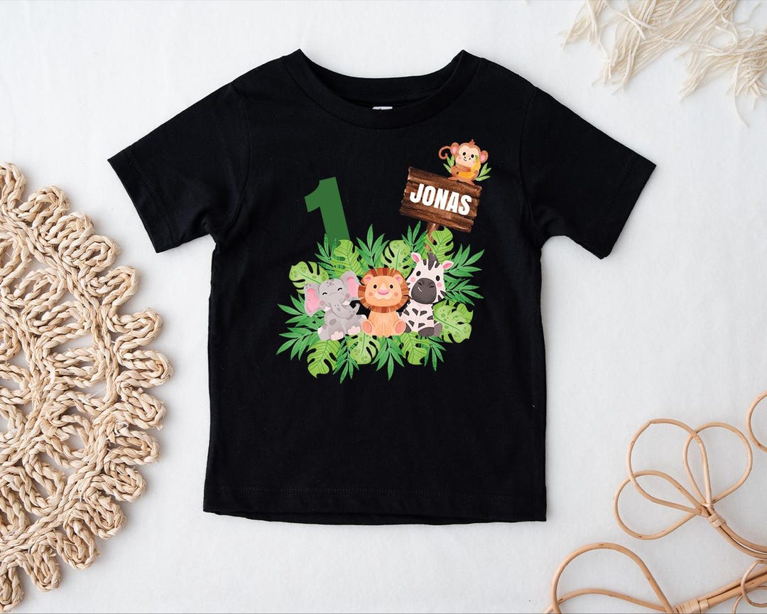Custom Wild One Birthday Shirt, Jungle Safari Birthday Boy Tee, 1st ...