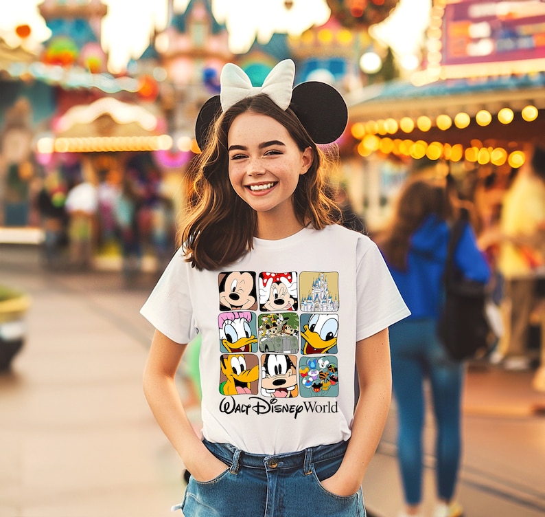 Retro Walt Disney World T-Shirt, Disney Vacation Shirt, Mickey And Friends Shirt, Retro Walt Disney Shirt, Disneyworld Shirt, Vintage Shirt image 1