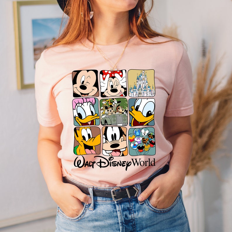 Retro Walt Disney World T-Shirt, Disney Vacation Shirt, Mickey And Friends Shirt, Retro Walt Disney Shirt, Disneyworld Shirt, Vintage Shirt image 6