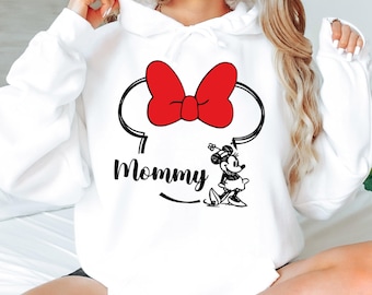 Custom Name Disney Family Matching Trip Hoodie, Disney Mickey and Minnie Vacation Hoodie, Disneyland Personalized Family Holiday Hoodie,