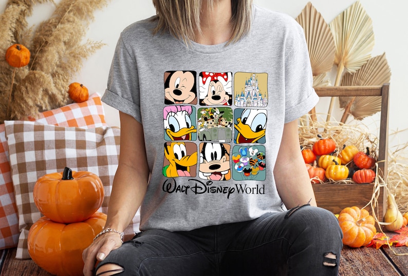 Retro Walt Disney World T-Shirt, Disney Vacation Shirt, Mickey And Friends Shirt, Retro Walt Disney Shirt, Disneyworld Shirt, Vintage Shirt image 5