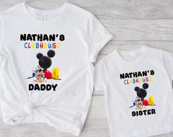 Custom Mickey Mouse Clubhouse Birthday,Personalized Disney Birthday Family Shirt,Matching Family Bday,Disneyland Birthday Shirt,