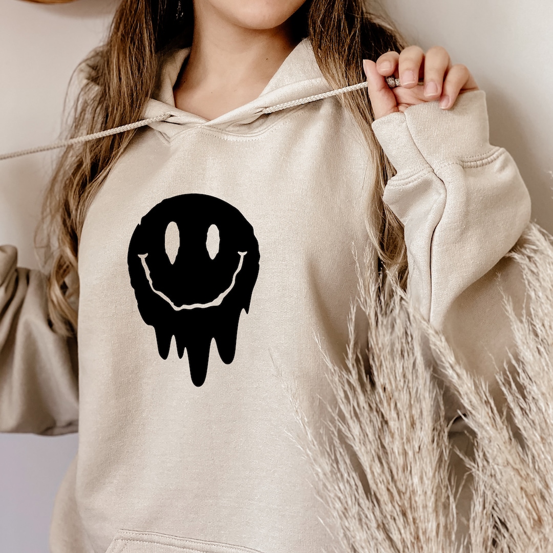 Melting Smiley Face Hoodie, Melted Smiley Face Hoodies, Smiley Face ...