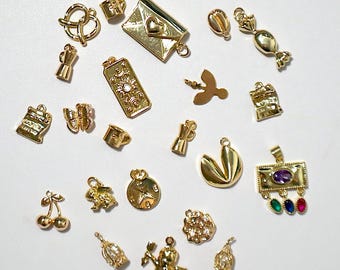 Dijes mixtos de latón chapado en oro de 18k de alta calidad, 20 piezas – Duraderos, galvanizados, para joyería y manualidades DIY