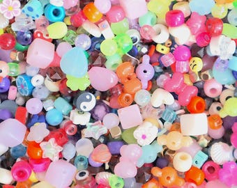 Rainbow Bead Mix – Assorted Polymer, Resin, Acrylic Beads for Jewellery Making